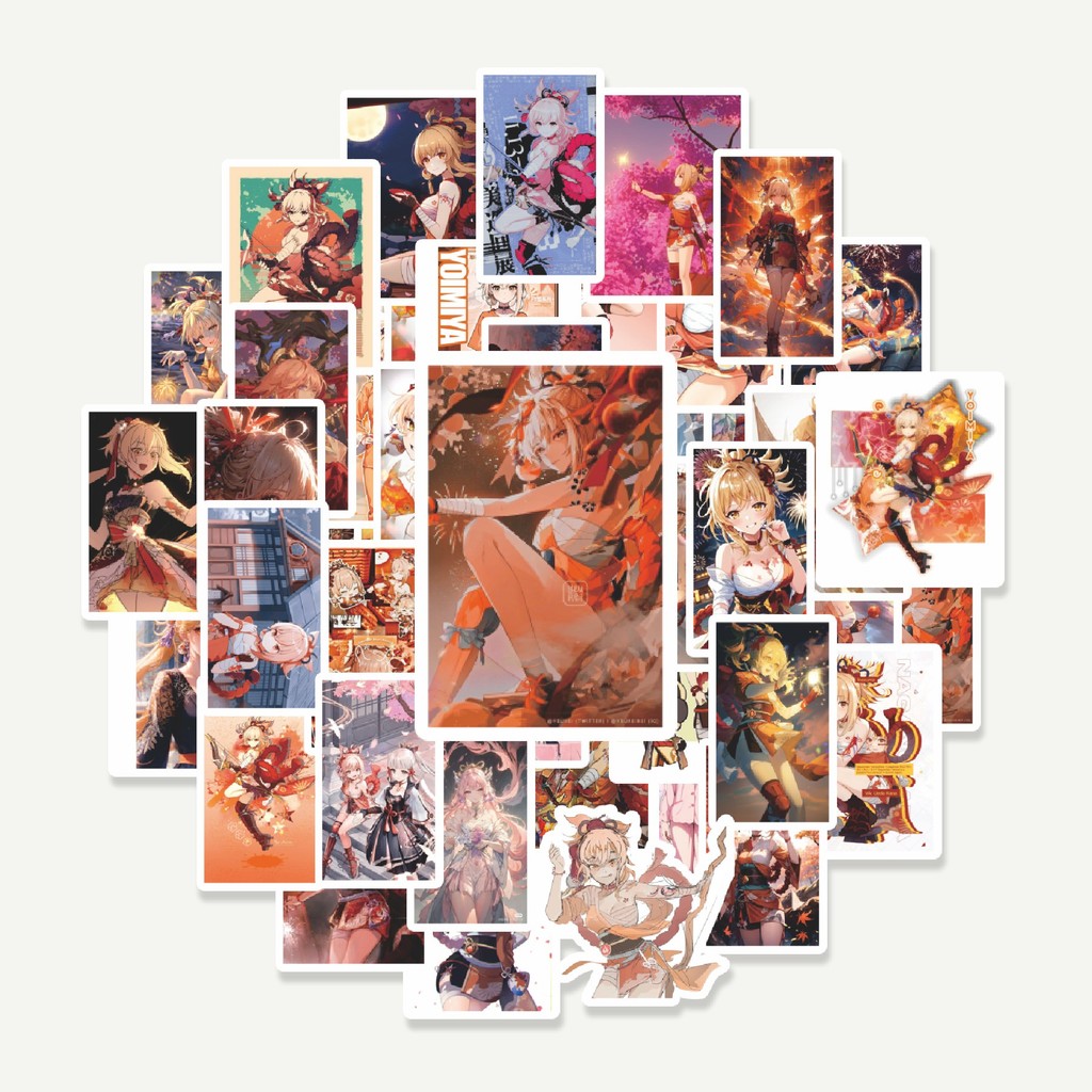 

Sticker Pack Stiker Anime Yoimiya | Sticker TUMBLR | Stiker LAPTOP KOPER HELM