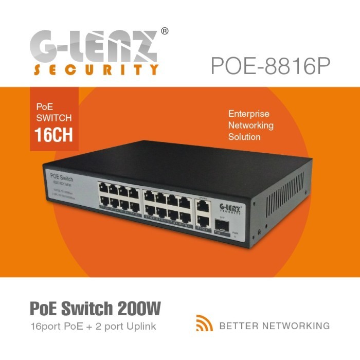 SWITCH HUB POE 16 PORT - UNTUK IPCAMERA CCTV