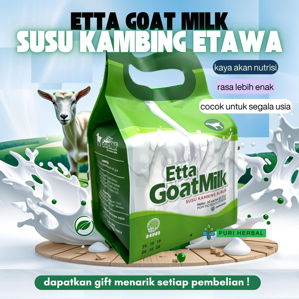 

Etta Goat Milk Susu Kambing Etawa Pilihan I EGM I Rasanya Enak, Lembut, Kandungan Proteinnya Lengkap