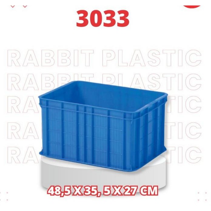 

48x35x27 Bak Cuci AC Rabbit 3033 Dengan Tutup Box Container Plastik Krat Keranjang Industri Kolam Ikan Rak Susun Sparepart Alat Berat - box 3033 [SALE]