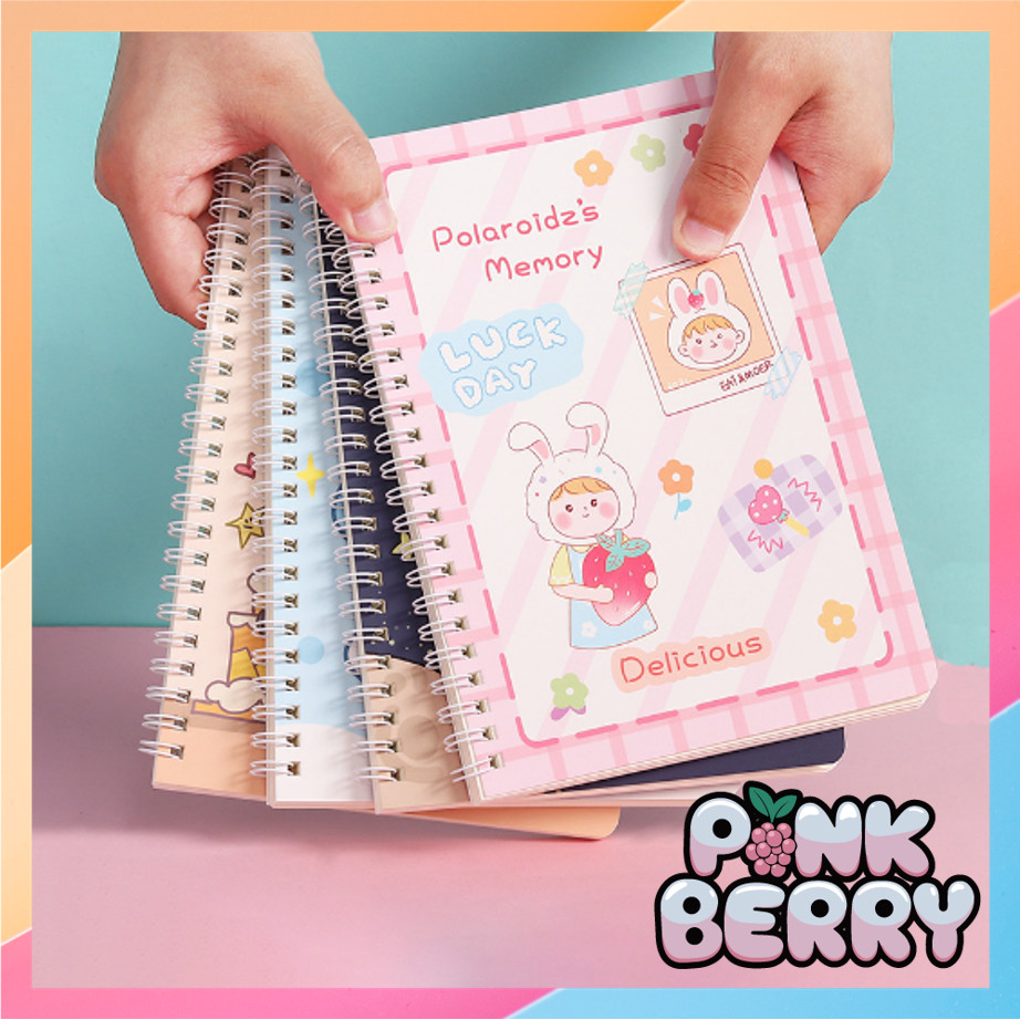 

PINK BERRY S5908 Buku Tulis Sekolah Isi 60 Lembar Buku Catatan Buku Diary A5 Buku Tulis Random