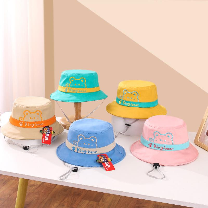Topi Bucket Anak Laki Laki dan Perempuan Model King BEAR // Bucket Anak Terbaru Kekinian