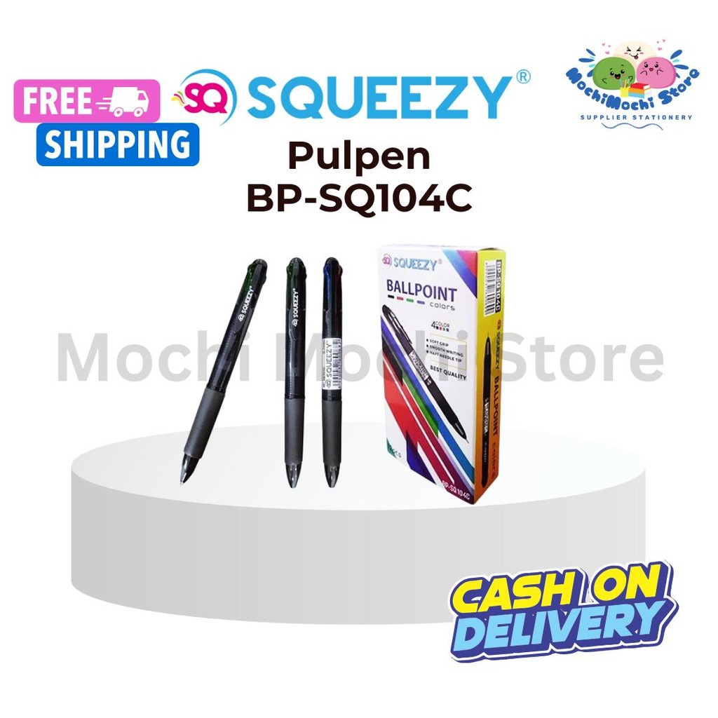

Pulpen 4 Warna BP-SQ104C | Ballpoint 4 Warna | Pen 0.7mm | Pulpen 4 Tinta Warrna | Bolpen | Ballpen