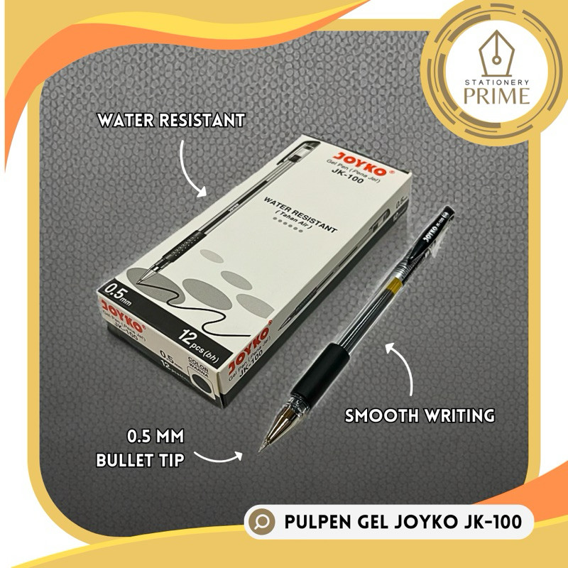 

Gel Pen Pulpen Joyko JK-100 0,5mm ( Isi 12 Pcs )