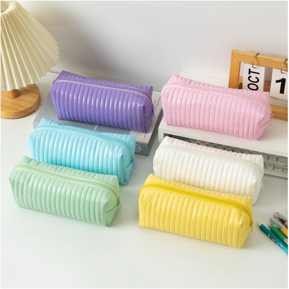 

Pillow Pencil Case Tempat Kotak Pensil Puffy 3D Pastel Color/ Tempat Alat Tulis / Pouch Kosmetik