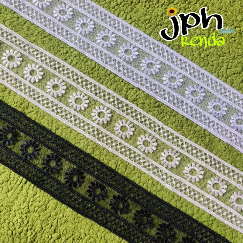 Renda Tile, Renda Tulle, Renda Bordir (Per Roll 15yard)