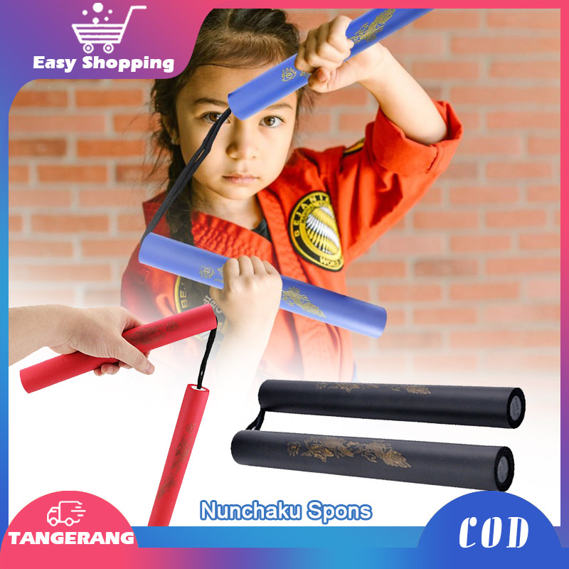 Nunchaku Busa Motif Naga Untuk Latihan Dengan Tali Paracord Nunchaku Foam