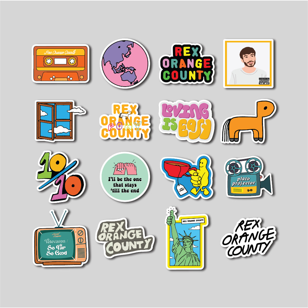 

Stiker Pack REX Orange County | Sticker Tumbler | Stiker Laptop Koper Helm
