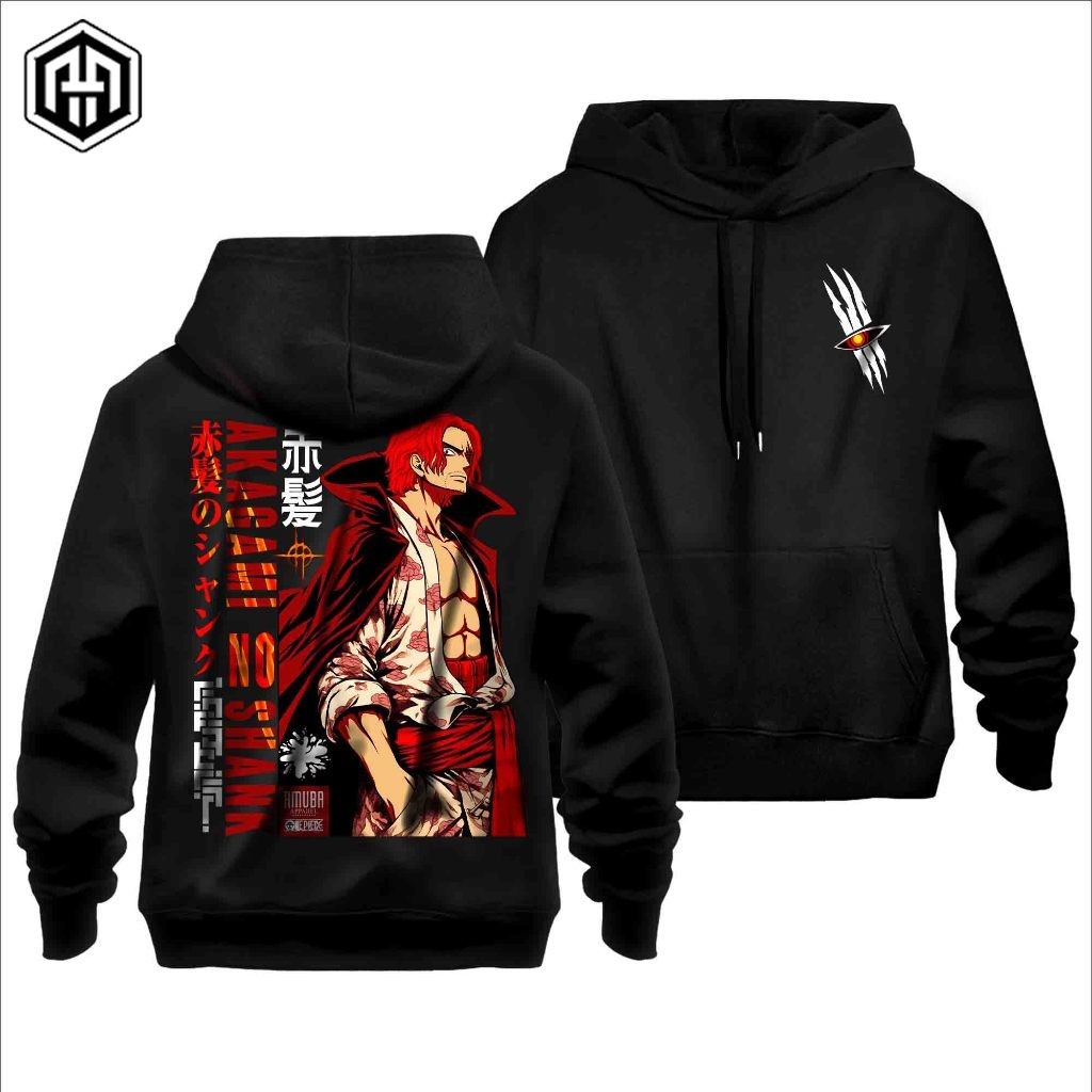 Jaket Hoodie AKAGAMI NO SHANK EMPEROR PIRATER Onepiece - Kaos Anime One piece Yonko Red Hair