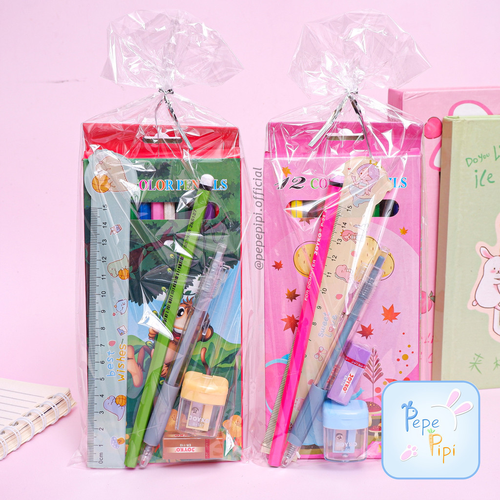 

Set Alat Tulis + Pensil Warna Paket Menggambar Hadiah Graduation Kado Anak Hamper Anak TK