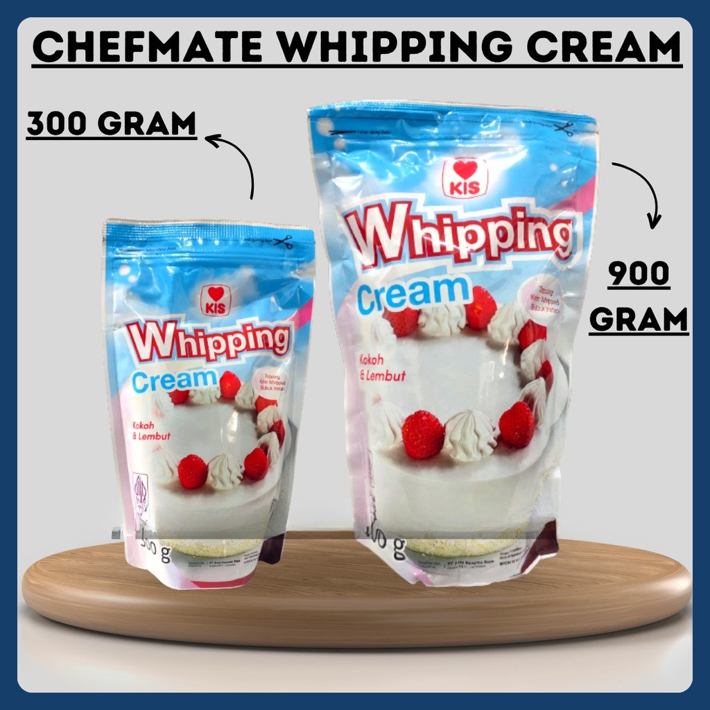 

KIS WHIPPING CREAM KEMASAN / WHIPPING CREAM BUBUK - 900 GRAM