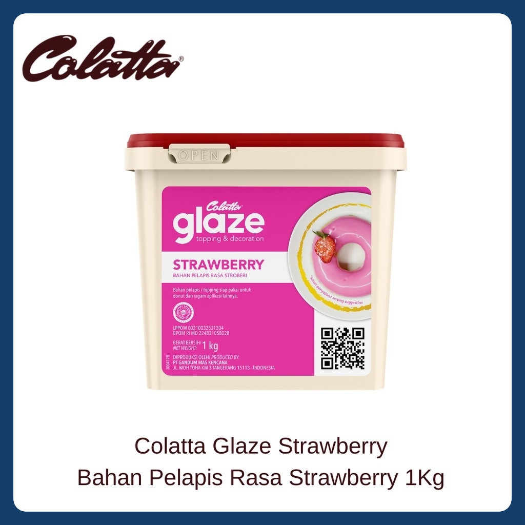 

Colatta Glaze Strawberry - Bahan Pelapis Rasa Strawberry 1Kg