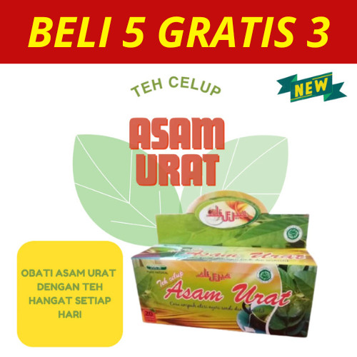 

BELI 5 GRATIS 3 Teh Celup Asam Urat ASLI Untuk Radang Sendi Pengapuran Dengkul isi 20 Jamu ORIGINAL