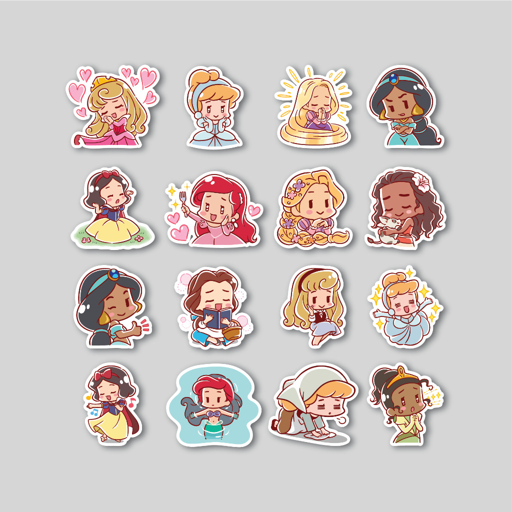 

Sticker Pack Cuttie Princess | Sticker Tumblr | Stiker Laptop Koper Helm