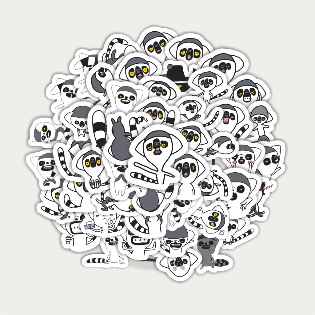 

Sticker Pack Sticker Hewan Lemur | Sticker TUMBLR | Stiker LAPTOP KOPER HELM
