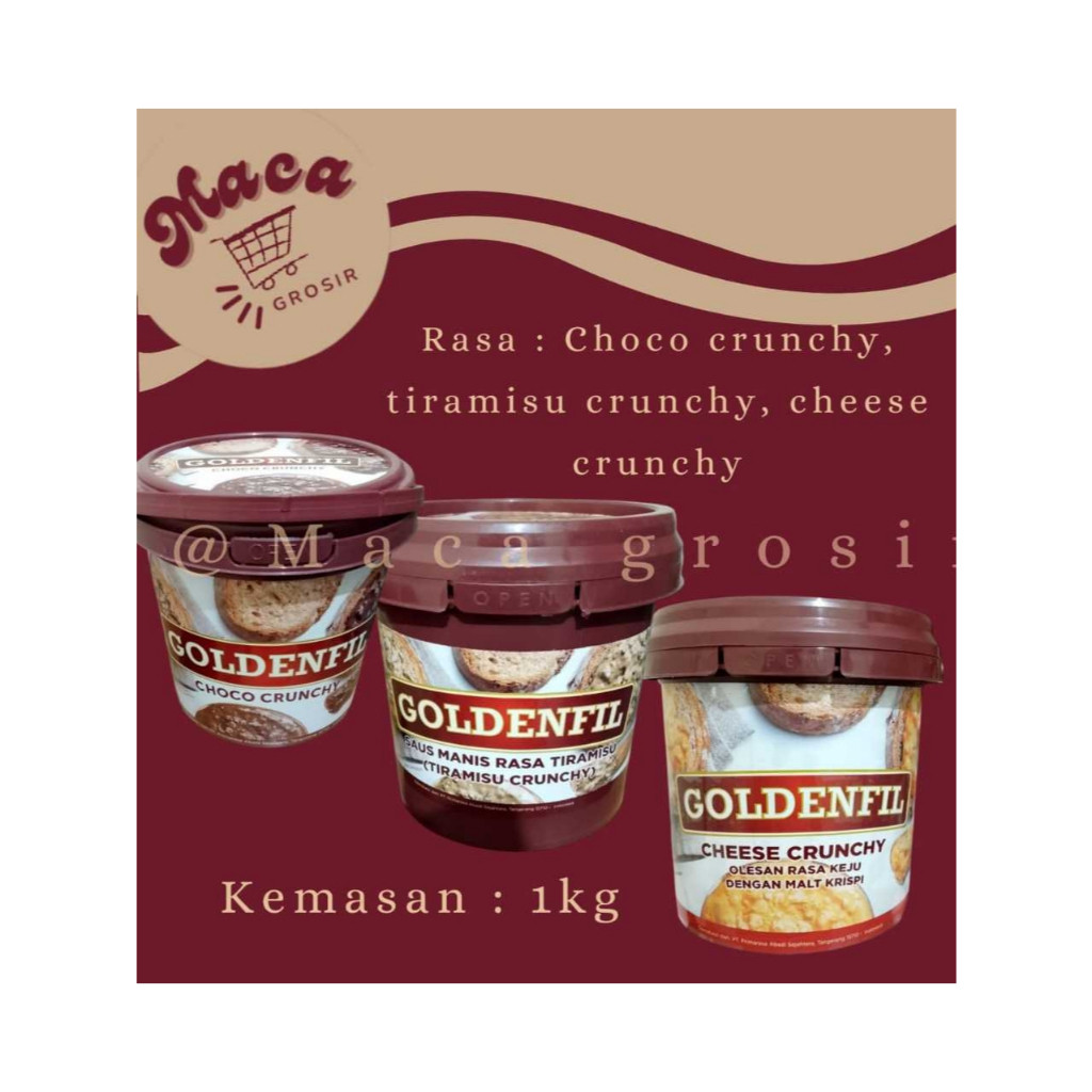 

goldenfil crunchy 1kg varian 3 rasa (coklat, tiramisu, keju)