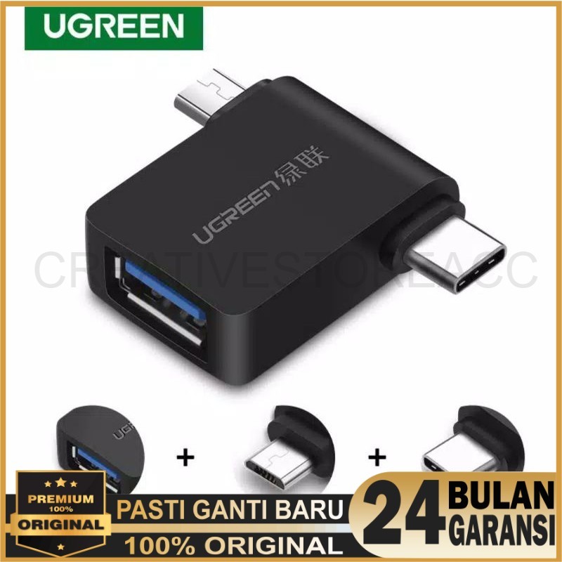 Ugreen Otg 2 in 1 Type C + Micro Ugreen Usb Otg 3.0 Usb C & Micro Usb Original