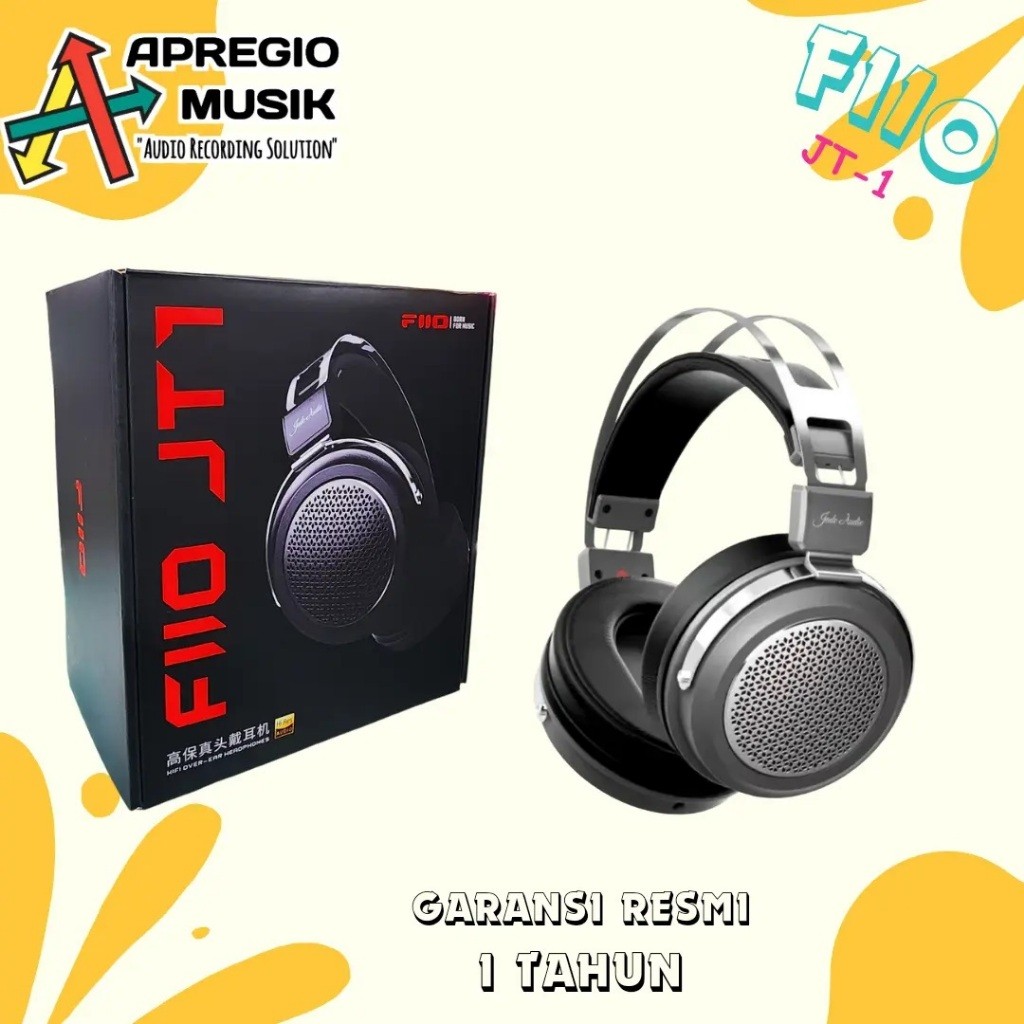 FiiO JT1 JT-1 Hifi Dynamic Over Ear Headphone Monitoring with Mic