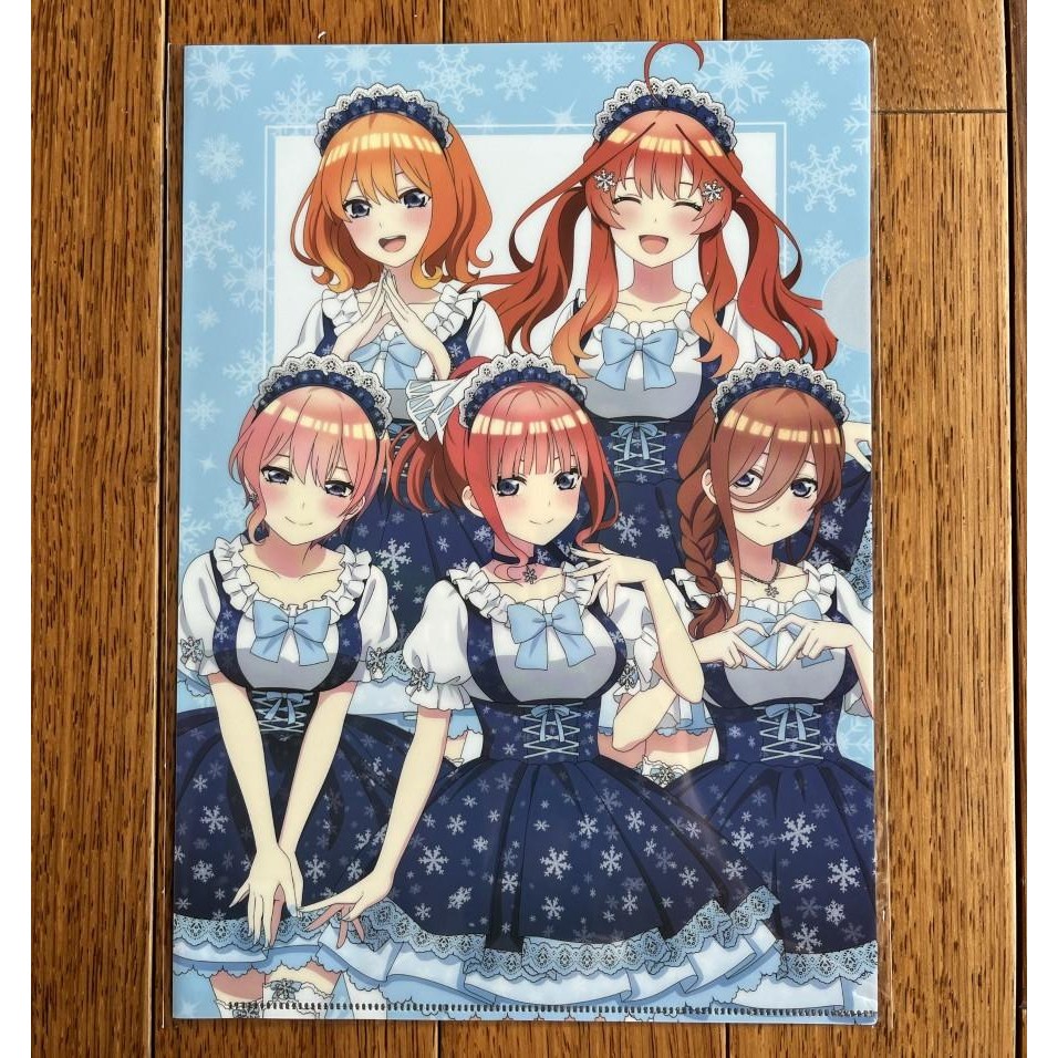 

Gotoubun No Hanayome A4 Clear File Snow Maid Ver. - Nakano Sisters