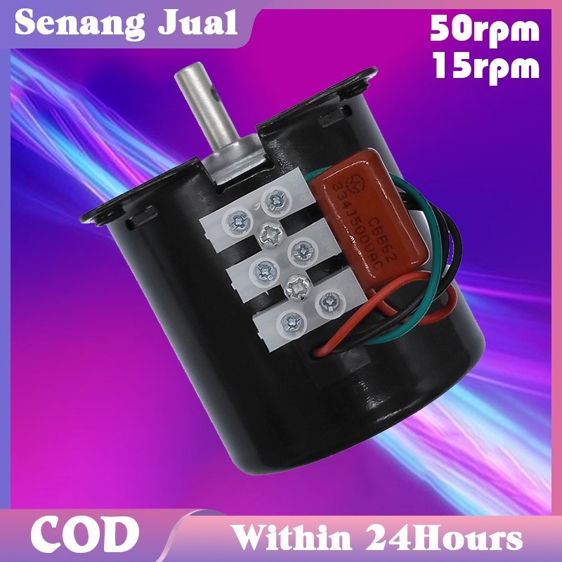 14w 220v Gear Motor / Synchronous Motor / Miniature Ac Low 15rpm 50rpm