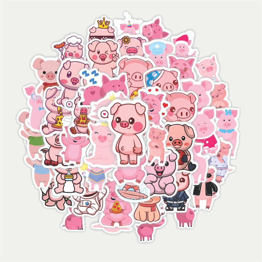 

Sticker Pack Sticker Hewan Babi | Sticker TUMBLR | Stiker LAPTOP KOPER HELM