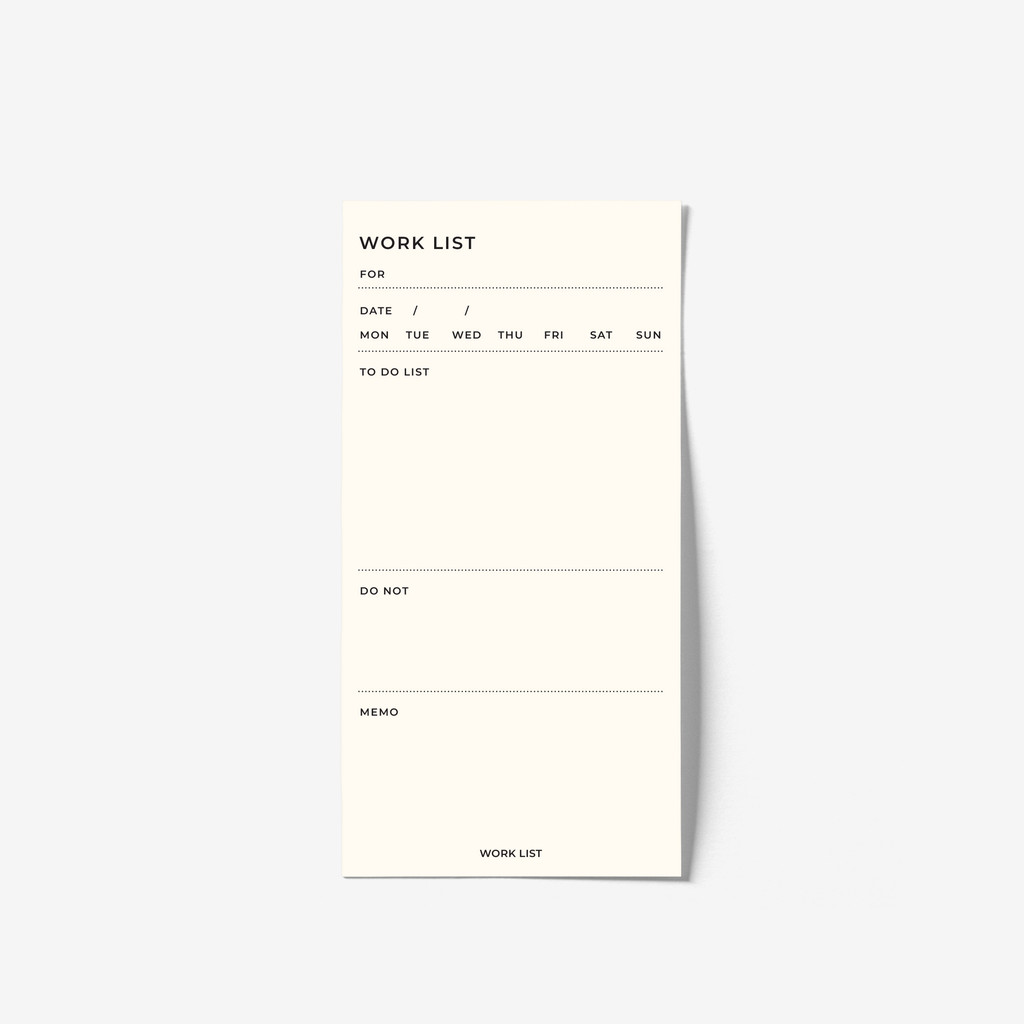 

bukuqu Memo 7x14 #Work List - Memopad note paper