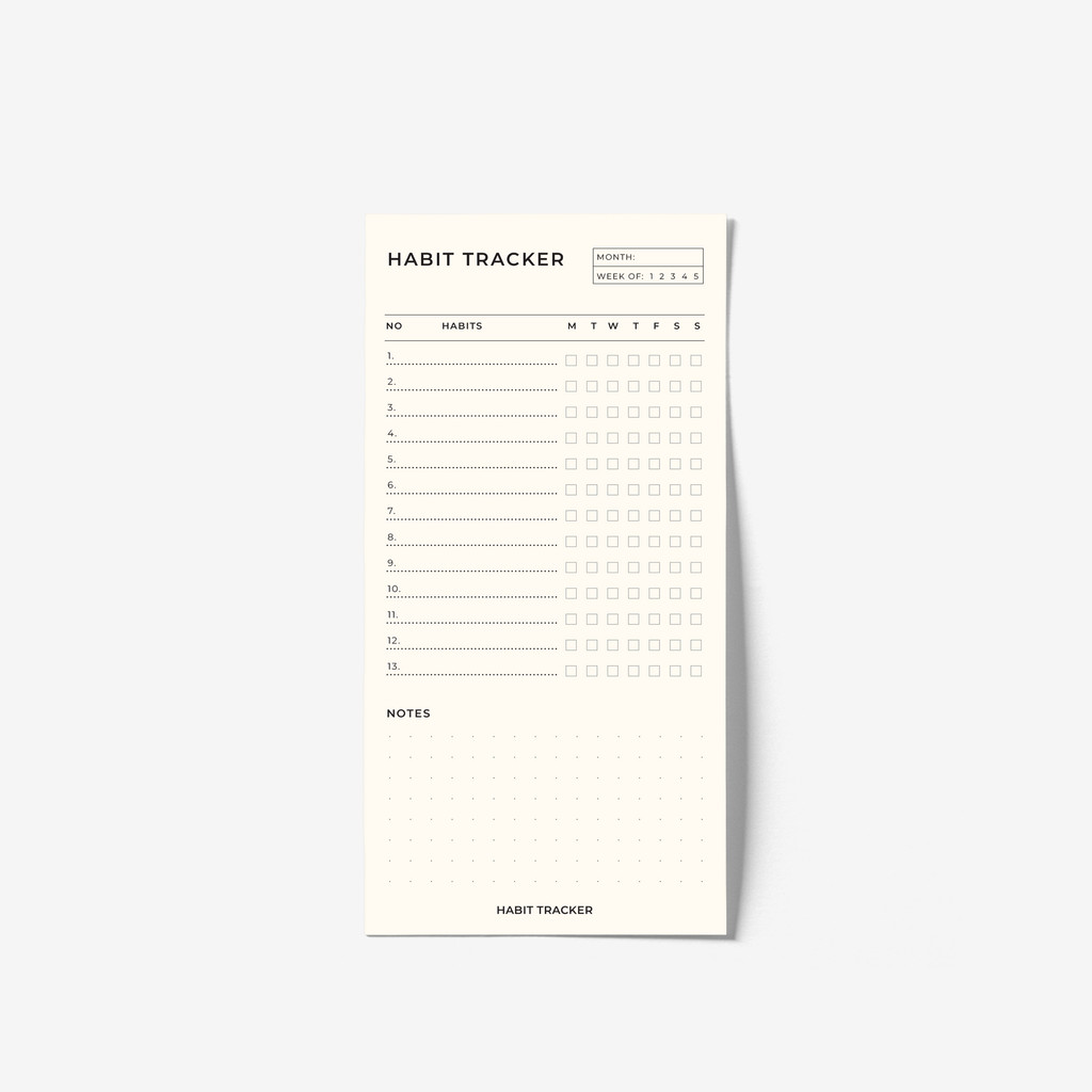 

bukuqu Memo 7x14 #Habit Tracker - Memopad note paper