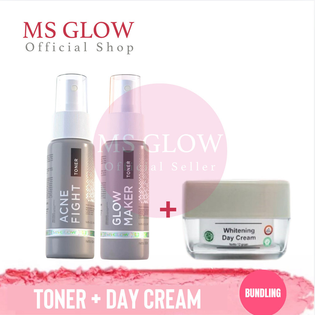 MS GLOW BUNDLING DAY CREAM DAN TONER