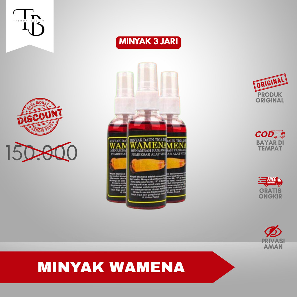 MINYAK WAMENA - Minyak WAMENA Asli Daun Tiga Jari - Minyak Wamena Original 100% Papua - Minyak Pembe