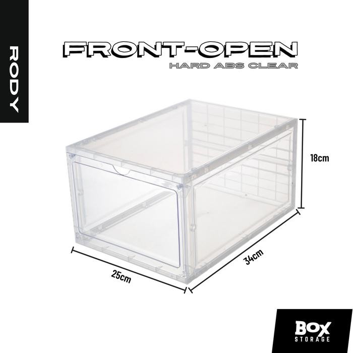 Ready Stok 「RODY」Sneakers Box Transparent Front Drop Hard ABS Case - Transparent