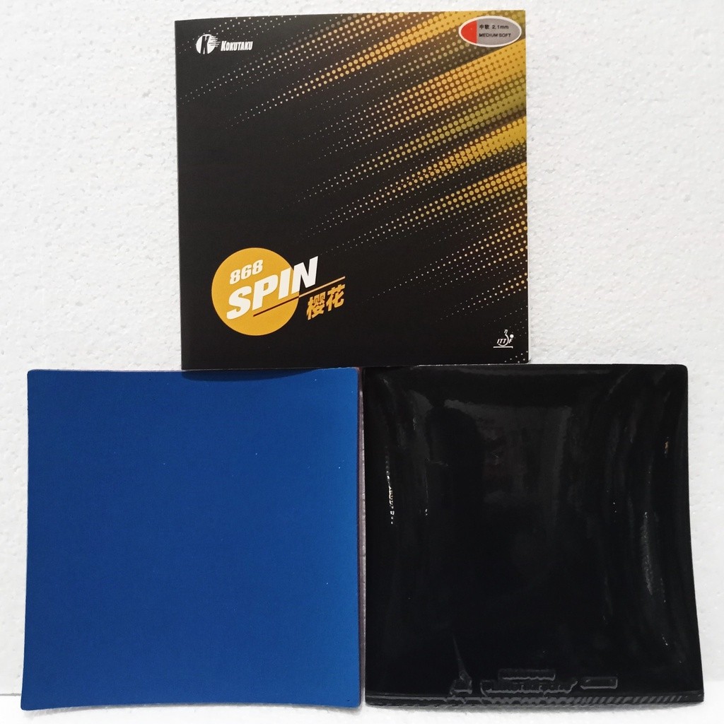 Karet Bet Kokutaku 868 SPIN Isi 2 / sepasang Karet Bet Pingpong Tenis meja Original CO