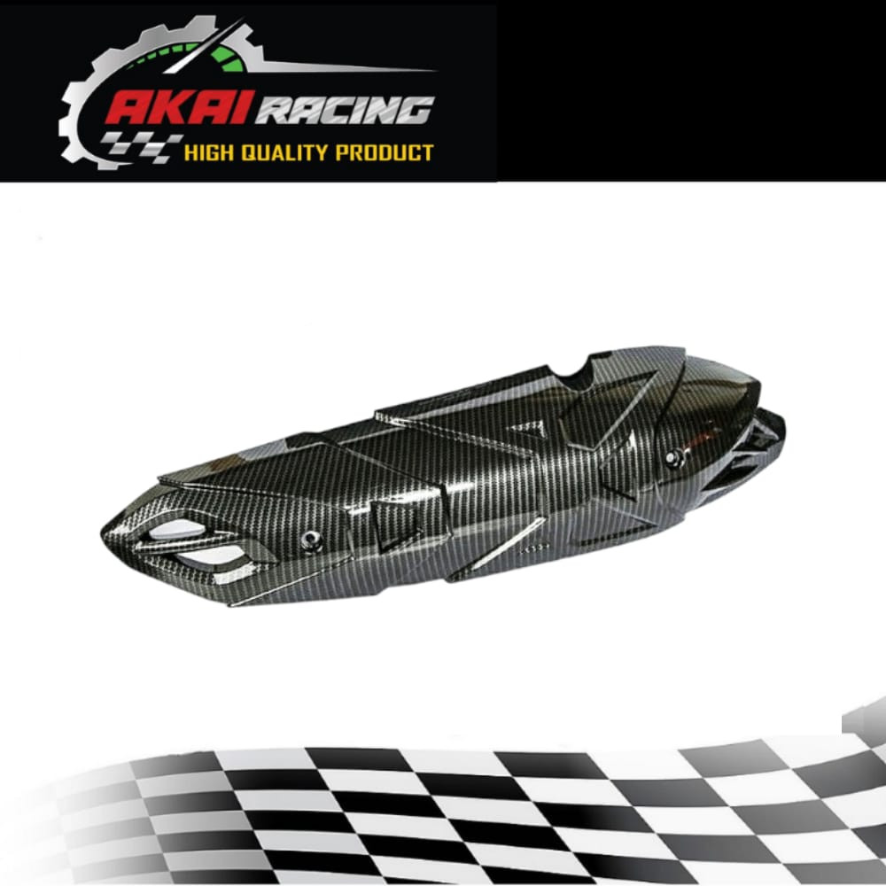 [ZH] Cover Knalpot Nmax New 2020-2021-2022 Tutup Knalpot Nmax New 2020-2022 Karbon Merk Akai Racing 
