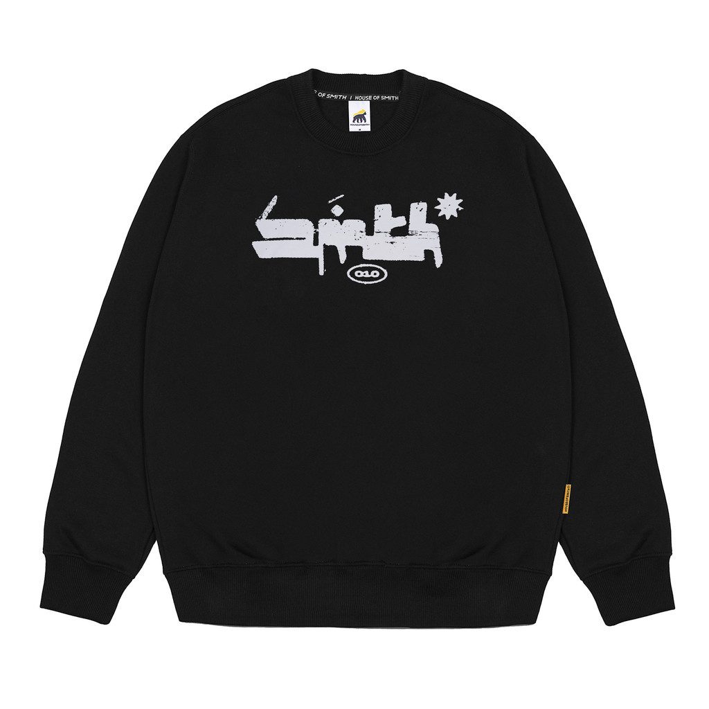House of Smith Sweater Crewneck Pria - Smith Arabic Crewneck Black