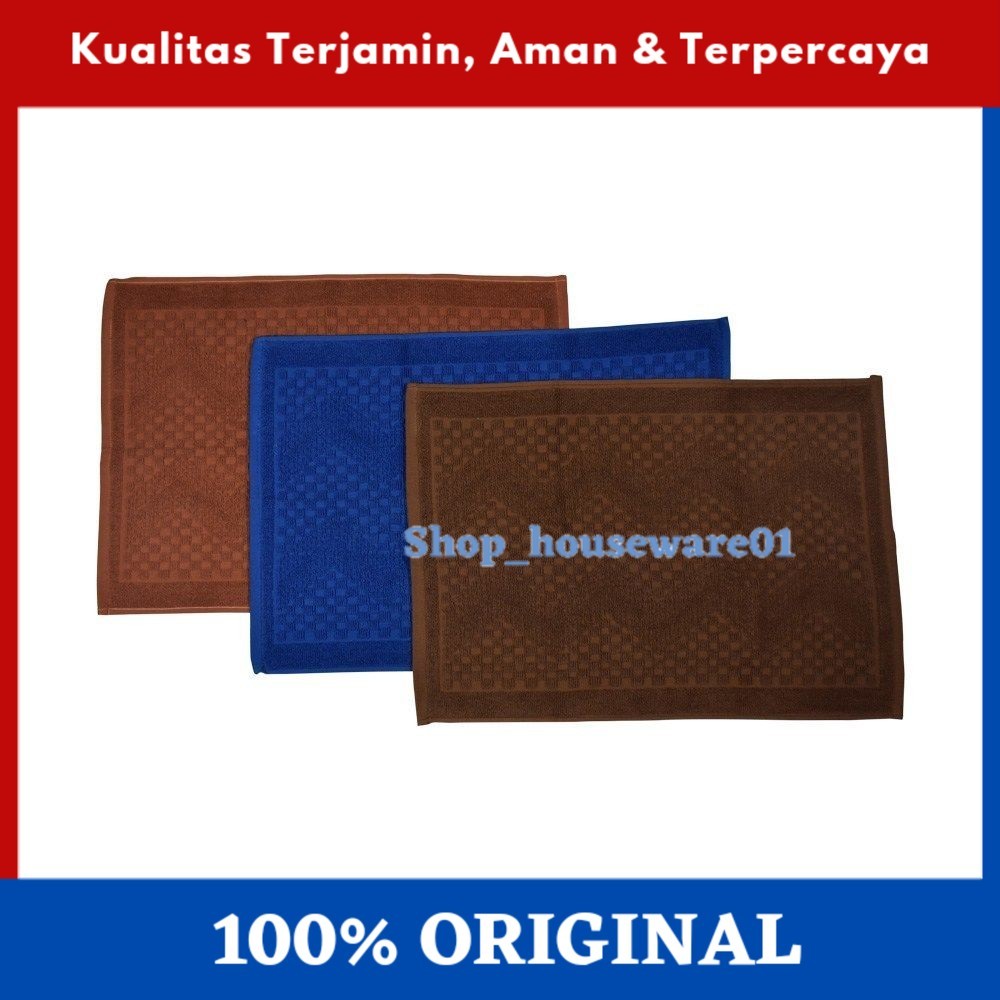 Forhom 40x60 Cm Keset Kamar Mandi Katun Set 3 Pcs