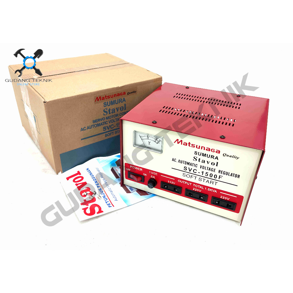 Stabilizer MATSUNAGA Stavol SVC1500F 1500Watt / Stabilizer Listrik Stavolt SVC 1500 MATSUNAGACO