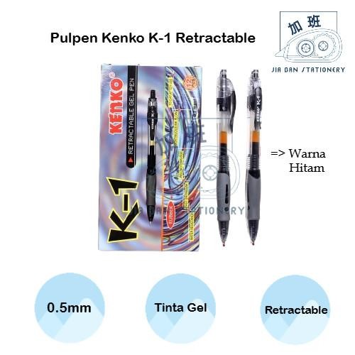 

Pulpen Kenko K-1 0.5mm Retractable Bolpen Pena Gel Pen K1 Hitam | JiaBan