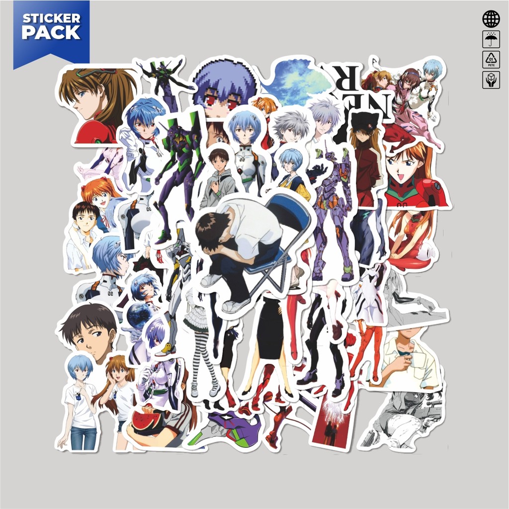 

[100PCS]Stiker Pack Sticker Anime Evangelion Sticker Aesthetic Vinyl Anti Air Dekorasi Sticker Laptop Buku Journal Koper Helm Casing HP Gitar Helm Skateboard