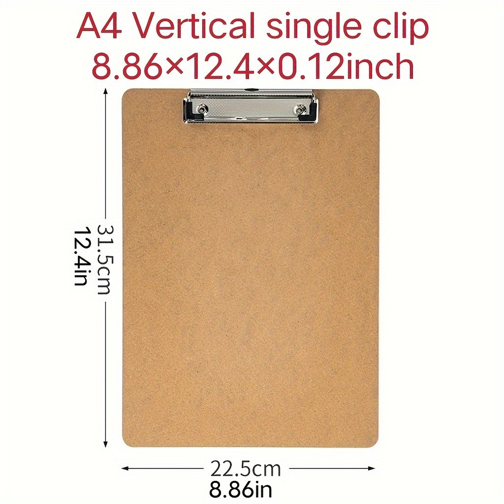 

1/4pcs A4 Wooden Folder Board Writing Pad Board Clip Painting Board Clip Meeting Record Board Clip Portable Office,School Suppli