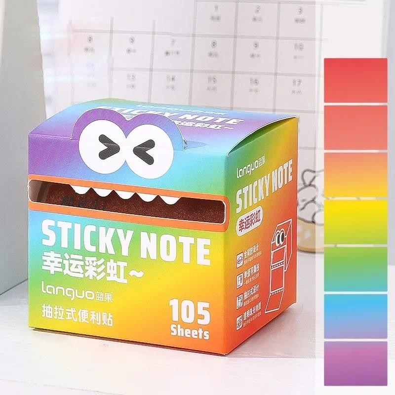 

Pearlescent Mr. Paper 6 Style 105 Sheets Roll Transparent Color Pullout Sticky Notes Smooth Writing Student Stationery Organizer