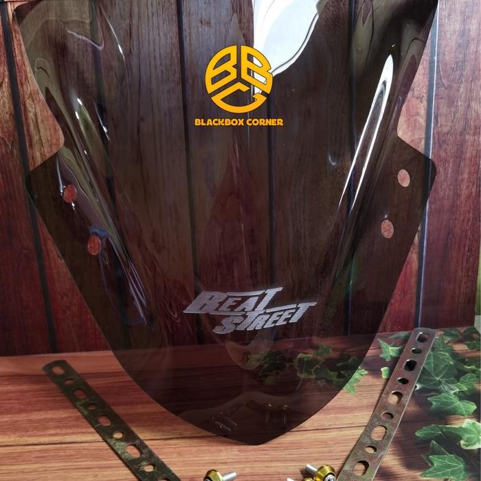 VISOR BEAT STREET NEW 2020 2021 2022 WINDSHIELD BEAT STREET OLD 2020 2021 2022 Motorcycle - Hitam Sm