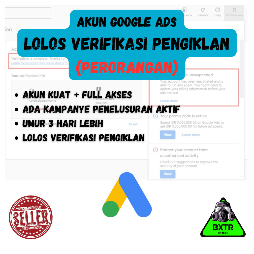 Akun Google Ads Verified