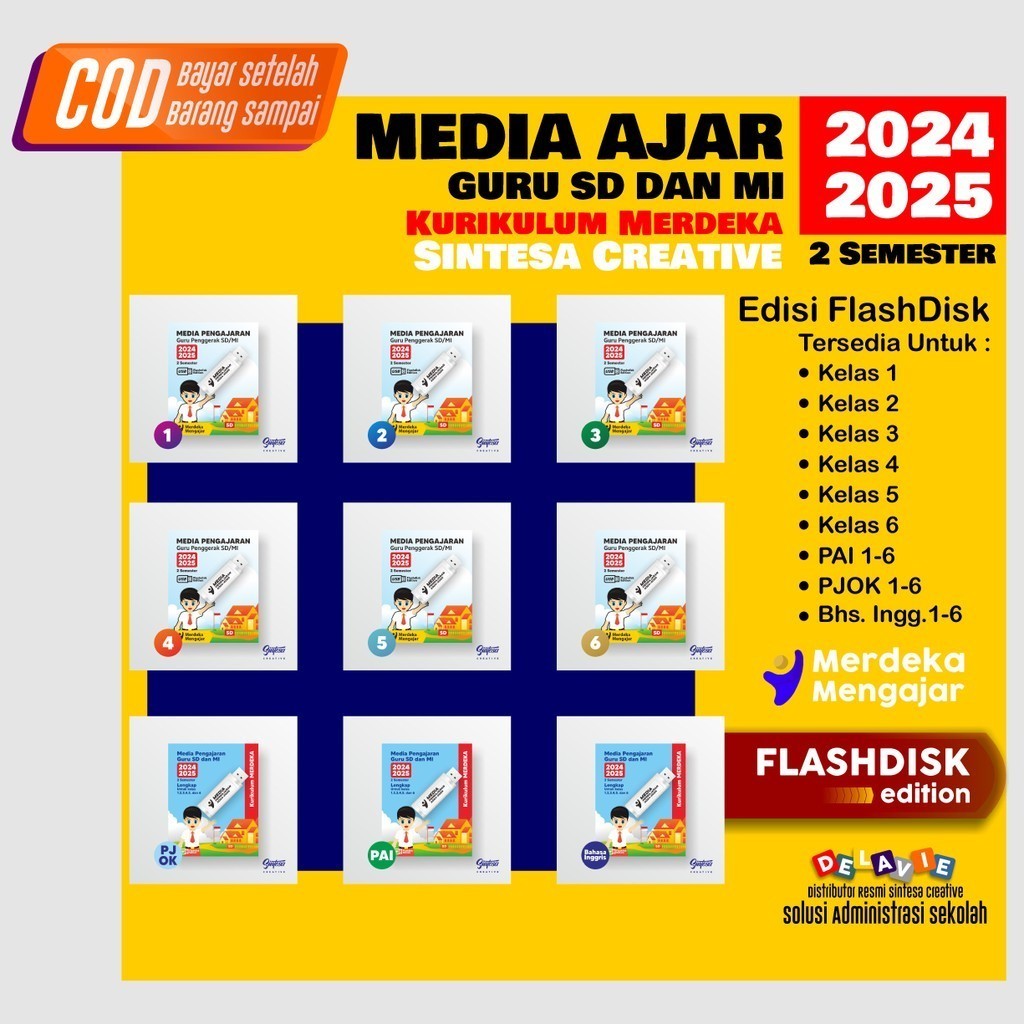 FD (FLASHDISK) RPP MODUL AJAR KURIKULUM MERDEKA SD/MI KELAS 123456 PAI PJOK BAHASA INGGRIS PERANGKAT