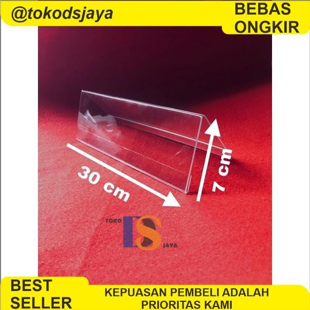 

PROMO 7 x 30 cm - Papan Nama Meja Akrilik Segitiga Dua Sisi - 7x30 Segitiga 2 sisi