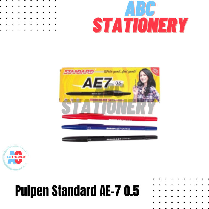 

Pulpen Standard AE-7 0.5 isi 12 Pcs