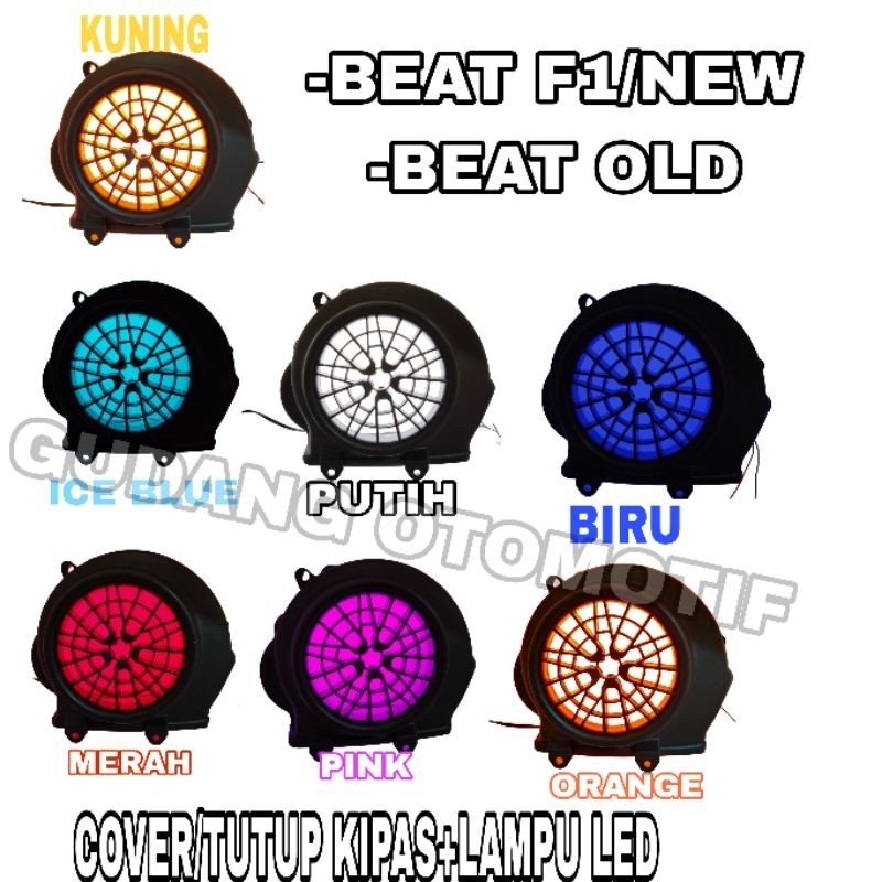 (PROMO)COVER TUTUP KIPAS HONDA+LAMPU LED WATERPROOF BEAT LAMA, BEAT F1, BEAT NEW, VARIO 110 LED, SCO
