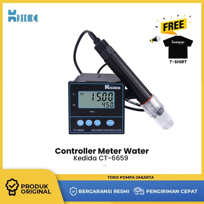 Kedida CT6659 PH ORP Controller Meter Water Kontroler Tester CT-6659