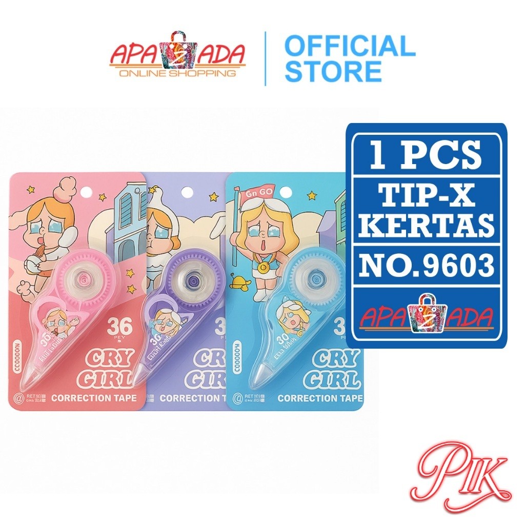 

Correction Tape [2 Pcs] / Tip Ex Kertas / Tip X Correction Pen No.9603