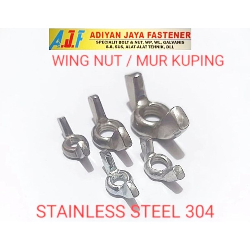 WING NUT / MUR KUPING (M.8X1,25)-(M.10X1,50)-(M.12X1,75) Stainless 304
