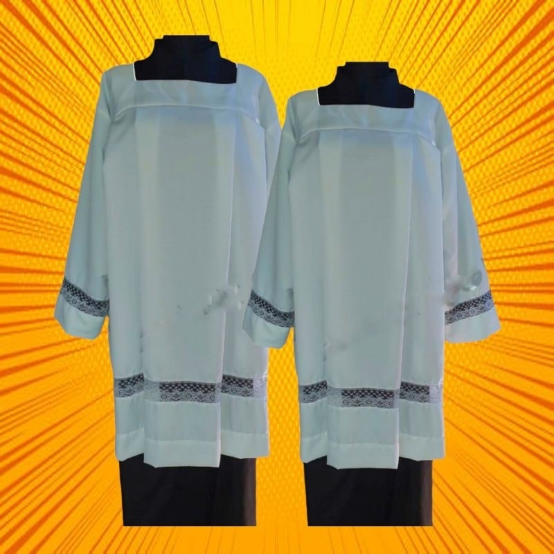 Pakaian Misdinar Katolik/Superpli/Alba/Jubah Hitam