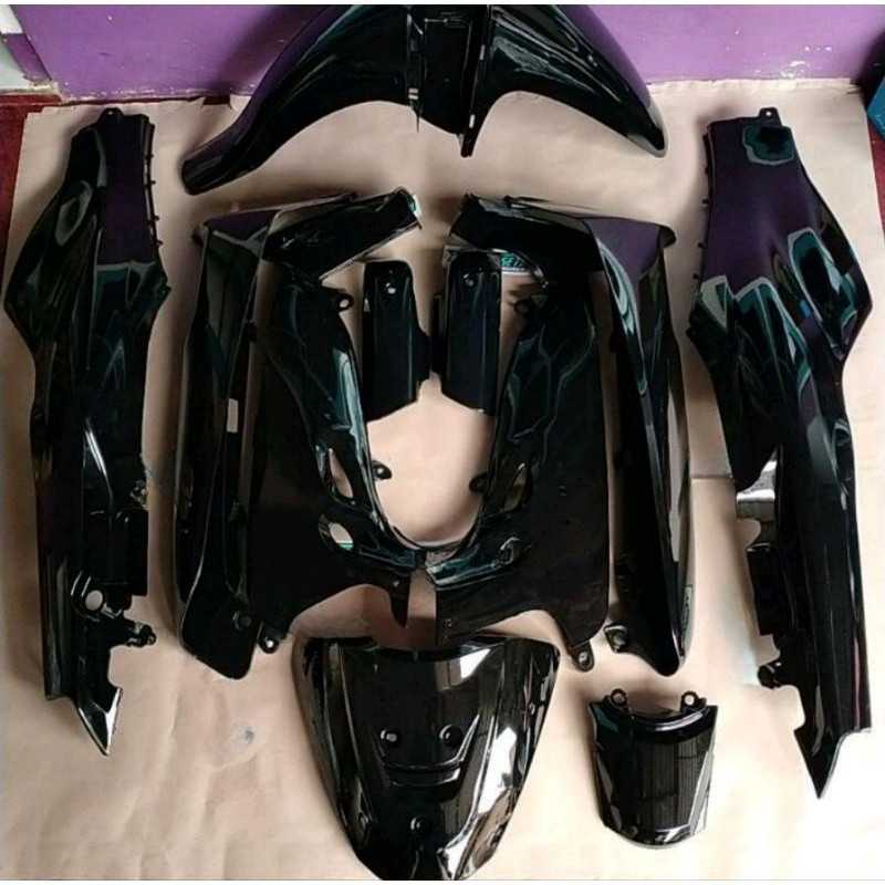 COVER BODY HALUS FULLSET SUZUKI SHOGUN NEW 110R BODI SET SHOGUN 110 R WARNA HITAM